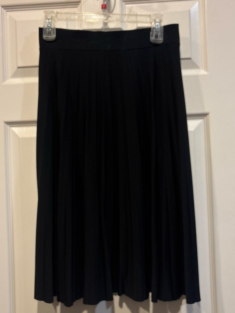 Covington Black Pleated Midi Skirt